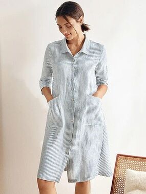Lintico 100% Linen Shirt Dress MADISON. XXL